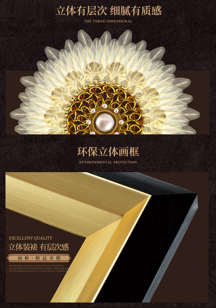 美式裝飾畫 晶瓷畫 輕奢沙發(fā)背景墻組合掛畫 入戶玄關歐式臥室床頭畫